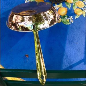 “Look for the Silver Lining”. Copper frying pan.